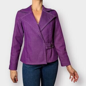 Y2K Vivian Original‎ Purple Wrap Blazer Size L